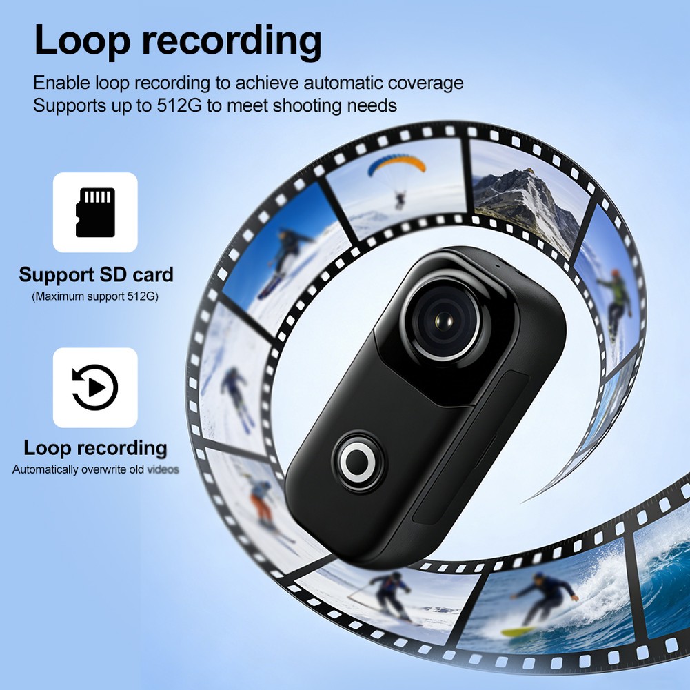 Outdoor Adventure Video - Kamera Aksi 4K Thumb Action Camera