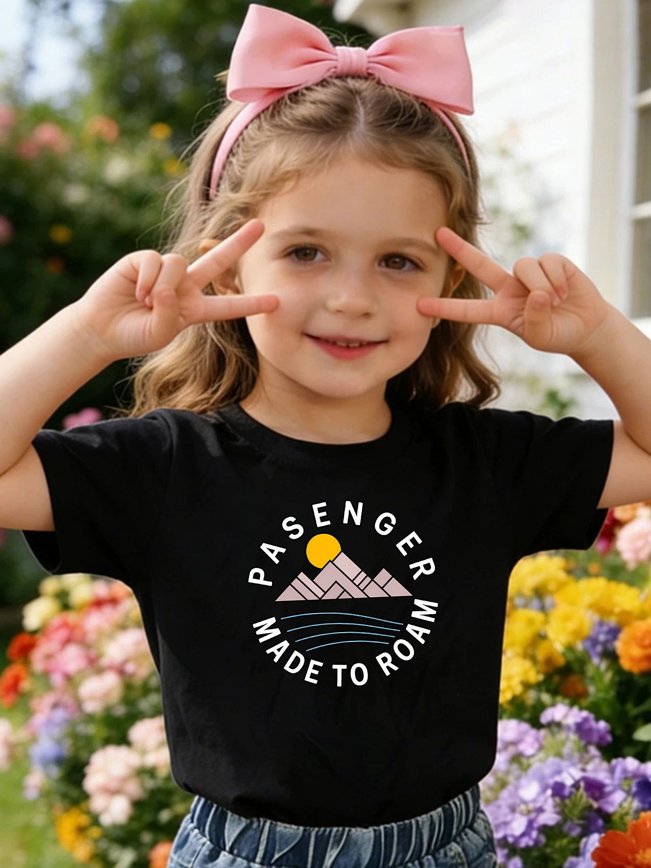 Outdoor Adventure Girls - Kaos Anak Motif Petualangan Gunung Luar