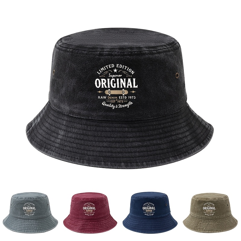 Outdoor Adventure Brand - Topi Bucket Unisex Trendi dengan Huruf