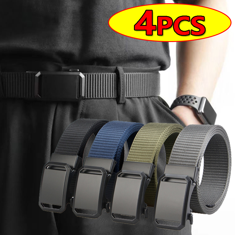 Outdoor Adventure Training - Sabuk Pria Taktis Kanvas dengan Gesper