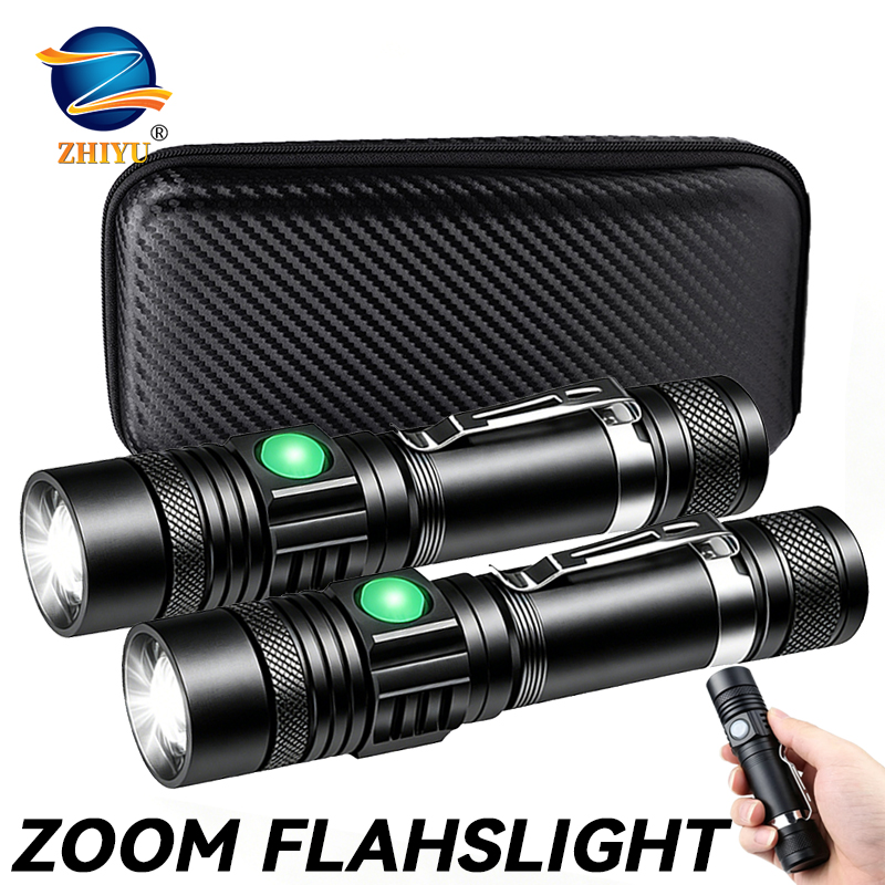 Outdoor Adventure Camp - Senter LED T6 Isi Ulang, Senter