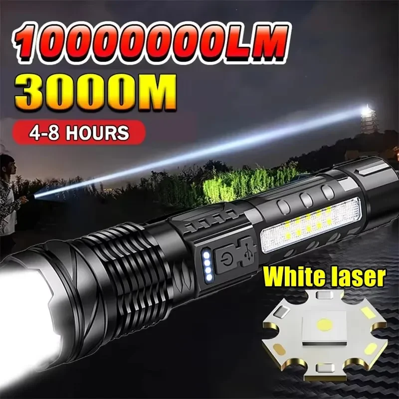 Outdoor Adventure Camp - Senter LED Kuat dengan Tampilan Baterai,