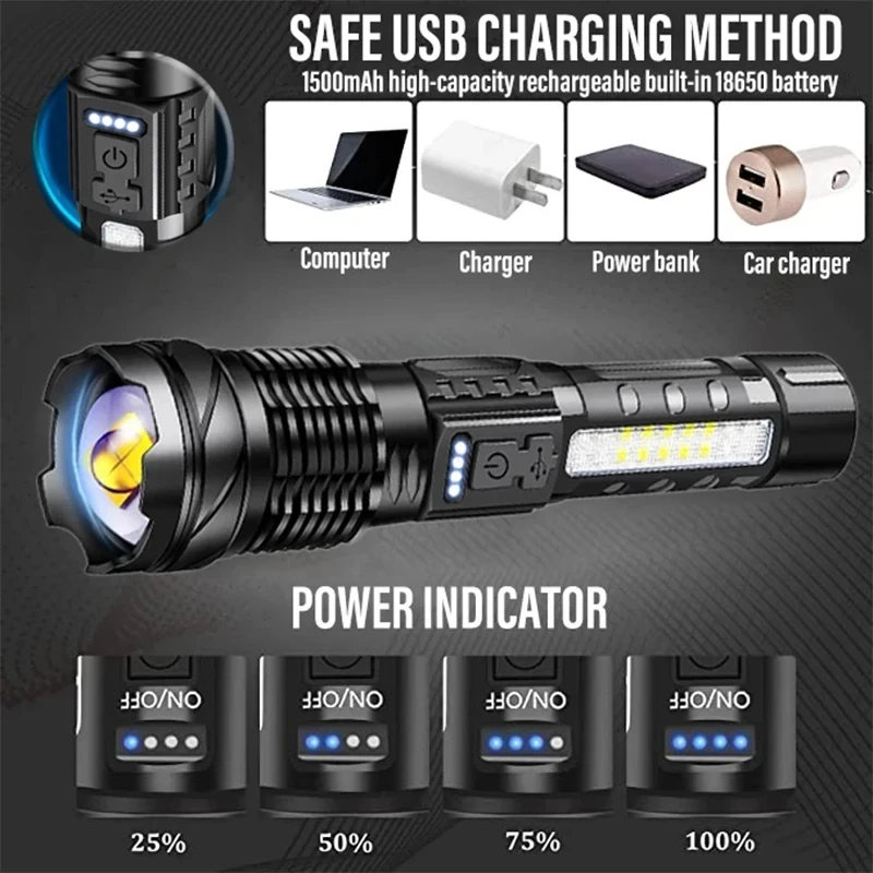 Senter LED XHP50 yang Kuat, Ta - Outdoor Adventure Camp ulasan dan harga