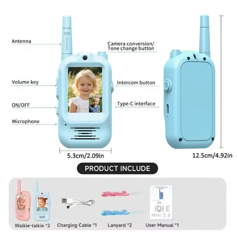 2pcs Walkie Talkie Video Anak- - Outdoor Adventure Video ulasan dan harga