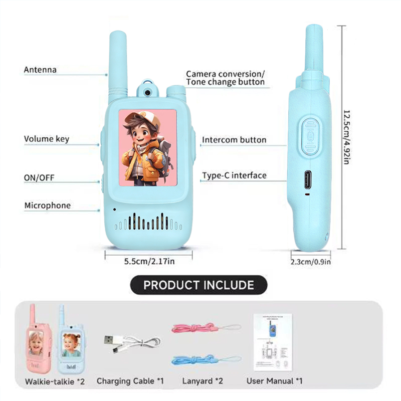 2pcs Walkie Talkie Video Anak- - Outdoor Adventure Video ulasan dan harga